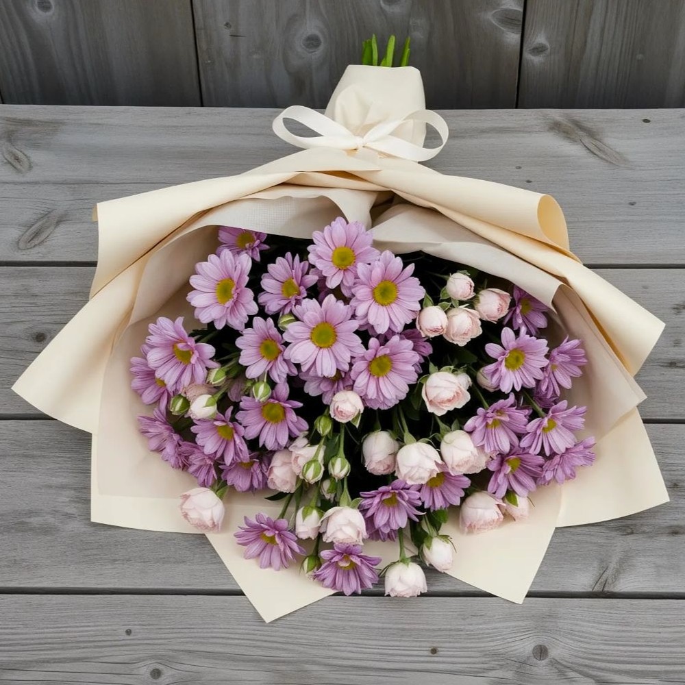 Букет цветов из: Розы и Хризантемы в Арти