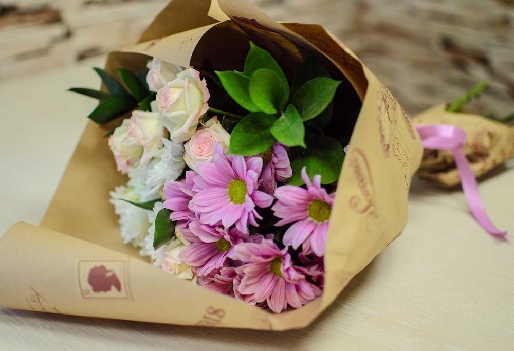 Букет цветов из: Розы и Хризантемы в Арти