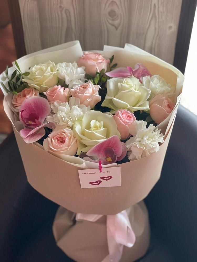 Букет цветов из: Орхидеи, Розы и Гвоздики в Арти