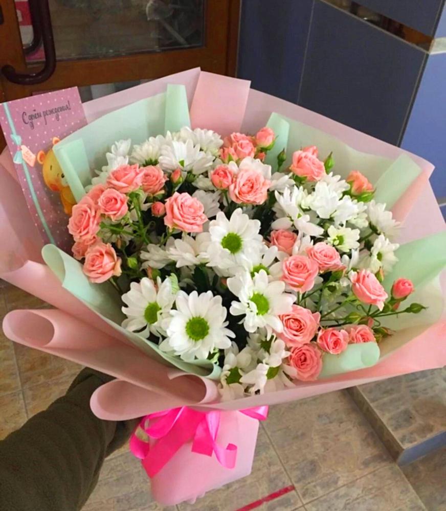 Букет цветов из: Розы и Хризантемы в Арти