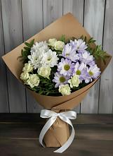 Букет цветов из:  Хризантемы и Розы в Арти