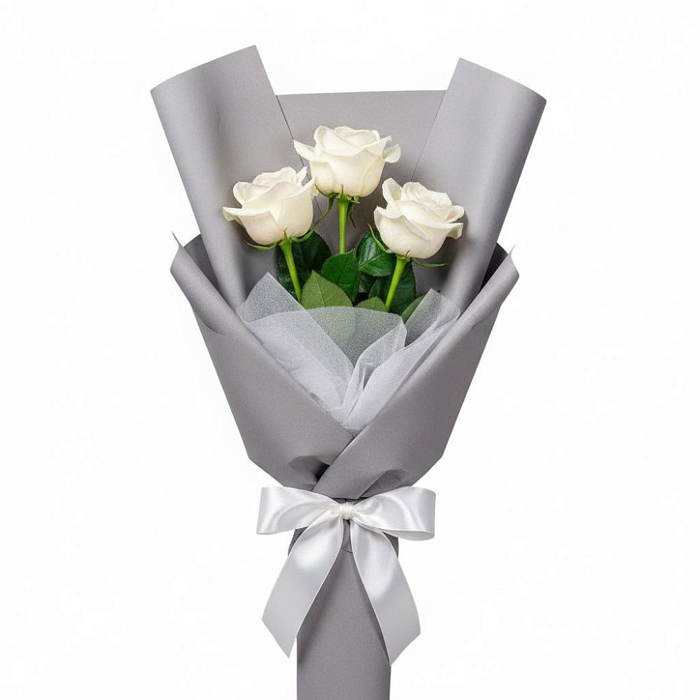 Букет 3 белые розы в Арти