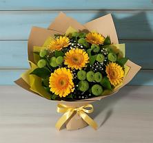 Букет цветов из:  Герберы и Хризантемы в Арти