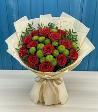 Букет цветов из:  Розы и Хризантемы #REPLACE_PRED# Арти