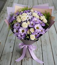 Букет цветов из:  Хризантемы и Розы в Арти